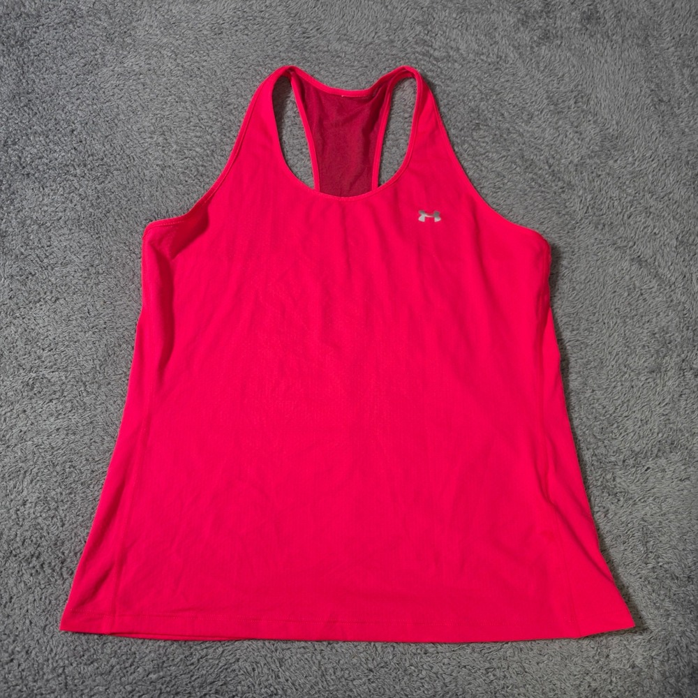 Under Armour Womens XL Tank Top Pink Racerback Mesh Back Activewear 132862522